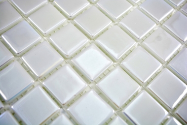 Hand sample mosaic tile ECO Recycling GLAS ECO white metallic MOS350-02_m