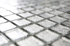 Mosaik Rückwand Glasmosaik silber Struktur BAD WC Küche WAND MOS68-4SB11_f