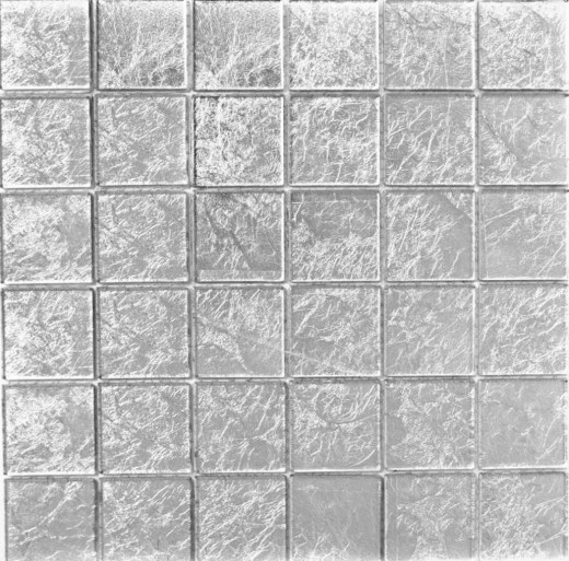 Handmuster Mosaikfliese Transluzent Glasmosaik Crystal silber Struktur BAD WC Küche WAND MOS68-4SB21_m