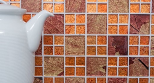 Glasmosaik orange Mosaikfliese Sunrise Fliesenspiegel Küche Duschwand MOS88-8SRO