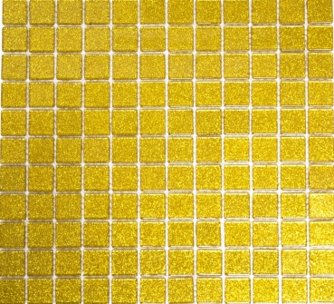 Handmuster Mosaikfliese Transluzent Glasmosaik Crystal gold gehämmert MOS60-0707_m