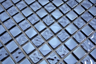 Mosaikfliese platin Glasmosaik electroplated Platin Glas BAD WC Küche WAND MOS92-0327