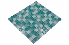 Glasmosaik Mosaikfliesen türkis grün BAD WC Küche WAND Fliesenspiegel MOS72-0602