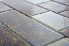 Glasmosaik Mosaikfliesen grau anthrazit rost Mauerverbund Rusty MOS68-2569L