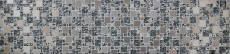Glasmosaik Mosaikfliesen Edelstahl schwarz silber Stahl struktur MOS88-0203