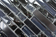 Mosaikfliese Küchenrückwand Transluzent schwarz Verbund Glasmosaik Crystal Stein schwarz MOS87-v1328_f