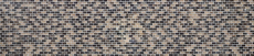 Mosaik Stäbchen Verbund Naturstein Mosaikfliese dunkelbraun nussbraun beige Brick Glasmosaik Bruchglas Fliesenspiegel Wand - MOS87-B1155