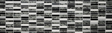 Riemchen Rechteck Mosaikfliesen Glasmosaik Urban Feeling Milchglas schwarz weiß silber Küchenrückwand Spritzschutz Bad - MOS87-39
