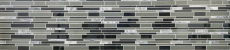 Mosaikfliesen Küchenrückwand grau schwarz Verbund Glasmosaik Stein grau MOS67-GV44_f