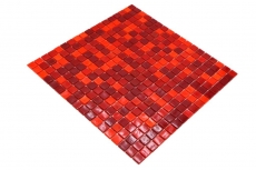 Glasmosaik Mosaikfliesen orange rot Wand Fliesenspiegel Küchenrückwand 58-0009