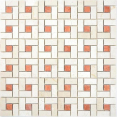 Marmor Mosaik Fliese Rad crema beige pink rose poliert Fliesenspiegel Wandfliese Dusche Wand Boden Küche Wand - MOS88-B17