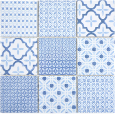 Keramik Mosaik COOL blau Mosaikfliesen Wand Fliesenspiegel Küche Bad MOS22B-CB04_f