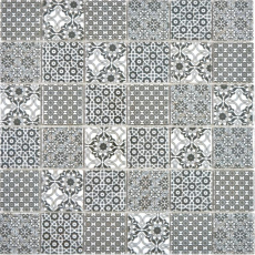 Handmuster Keramik Mosaik schwarz weiss Mosaikfliese Wand Fliesenspiegel Küche Bad MOS14-0333_m