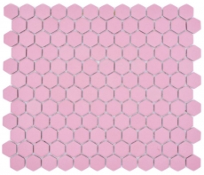 Keramik Mosaik Hexagon altrosa R10B Duschtasse Bodenfliese Mosaikfliesen Küche Bad Boden MOS11H-1111-R10_f