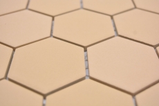 Keramik Mosaik Hexagon ockerorange R10B Duschtasse Bodenfliese Mosaikfliesen Küche Bad Boden MOS11H-0808-R10_f