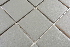 Keramik Mosaik Fliese grau metall RUTSCHEMMEND RUTSCHSICHER Fliesenspiegel Küche Wand - MOS14-0222-R10