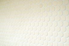 Knopfmosaik LOOP Rundmosaik hellbeige matt unglasiert rutschsicher Wand Küche Dusche BAD - MOS10-1202-R10
