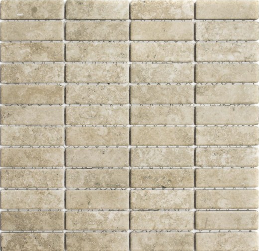 Handmuster Mosaik Fliese Keramik beige Stäbchen Steinoptik beige Fliesenspiegel Küche MOS24-STSO67_m