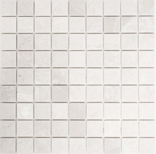 Handmuster Mosaik Fliese Marmor Naturstein weiß Botticino Anticato MOS42-0104_m
