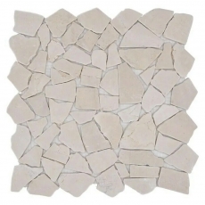 Handmuster Mosaik Fliese Marmor Naturstein weiß Bruch Ciot Botticino Anticato MOS44-0104_m