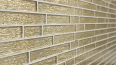 Handmuster Mosaikfliese Transluzent Verbund Glasmosaik Crystal Chic gold MOS86-8CGO_m