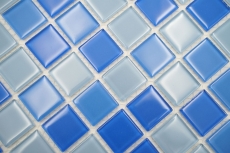 Handmuster Mosaikfliese Transluzent hellblau Glasmosaik Crystal hellblau BAD WC Küche WAND MOS62-0404_m