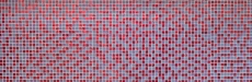 Handmuster Mosaikfliese Transluzent rot pink weiß Glasmosaik Crystal Resin rot pink weiß matt MOS92-0911_m