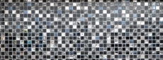 Handmuster Mosaikfliese Fliesenspiegel Transluzent Edelstahl schwarz Glasmosaik Crystal Stahl schwarz Glas MOS63-CM-426_m