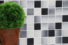 Piastrella di mosaico dipinta a mano in ceramica GREY MIX SLIPPROOF SLIPPROOF MOS16-2211-R10_m