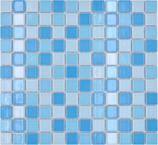 Schwimmbadmosaik Mosaikfliese Keramik blau mix glänzend BAD Duschwand MOS18-0406_f