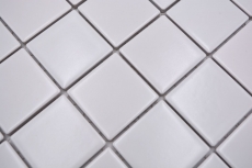 Mosaik Fliese Keramik weiß matt Fliesenspiegel Badezimmerwand MOS16B-0111_f