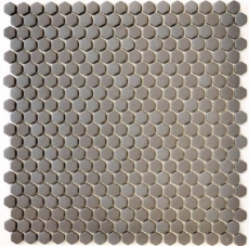 Mosaik Fliese ECO GLAS Hexagon Enamel graubraun matt MOS140-HX15G_f | 10 Mosaikmatten