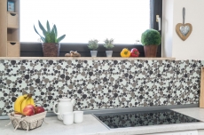 Mosaikfliese Transluzent beige braun Kiesel Glasmosaik Crystal klar beige braun MOS94-PG66_f | 10 Mosaikmatten