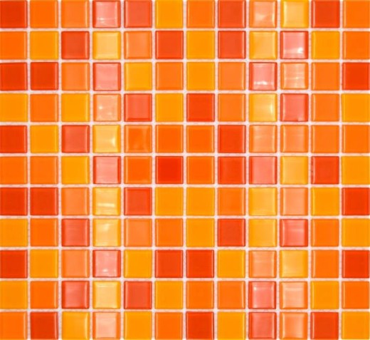 Mosaikfliese Transluzent gelb orange rot Glasmosaik Crystal gelb orange rot MOS62-0802_f | 10 Mosaikmatten