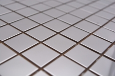 Mosaik Edelstahl silber silber Stahl glänzend Küchenrückwand Fliesenspiegel MOS129-23G_f