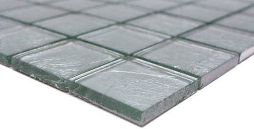 Mosaik Rückwand Glasmosaik silber Struktur MOS123-8SB26_f