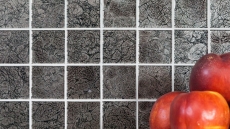 Mosaïque de fond Mosaïque de verre noir structure MOS126-CM4BL22_f
