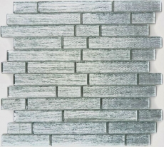 Mosaik Rückwand Transluzent Verbund Glasmosaik Crystal Chic silber MOS86-8CSV_f