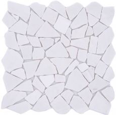 Mosaik Fliese Marmor Naturstein Bruch Ciot weiß MOS44-0102_f