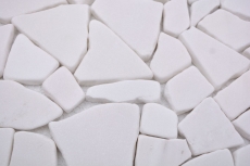 Mosaik Fliese Marmor Naturstein Bruch Ciot weiß MOS44-0102_f