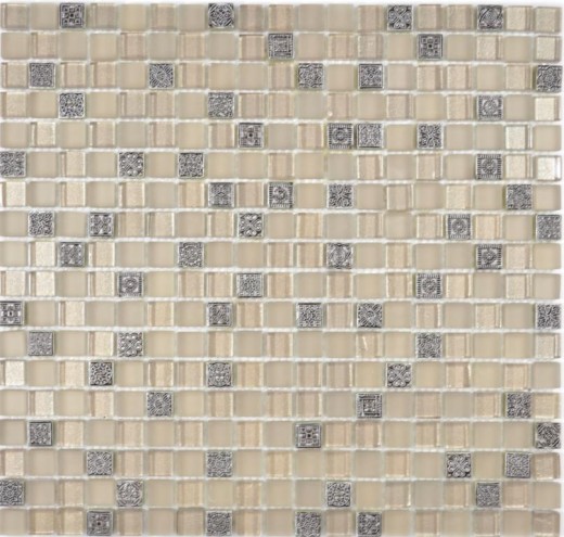 Mosaikfliese Transluzent champagner Glasmosaik Crystal Resin champagne champagne matt MOS92-0106_f