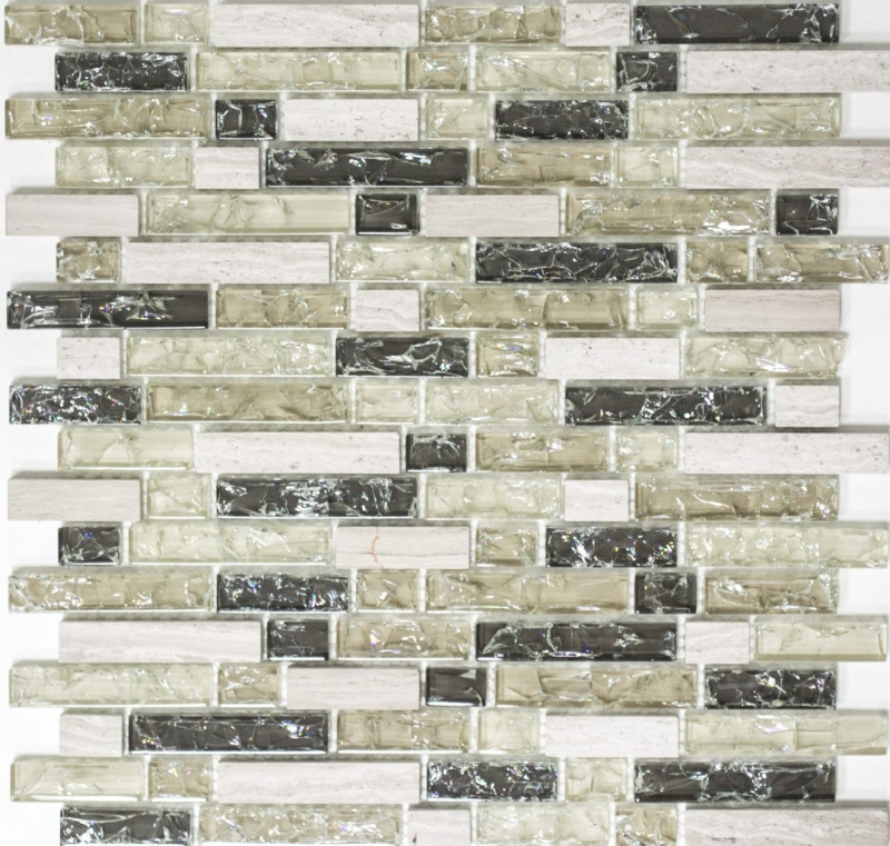 Mosaic tile kitchen splashback translucent gray-green composite glass mosaic Crystal stone gray-green MOS87-V1352_f