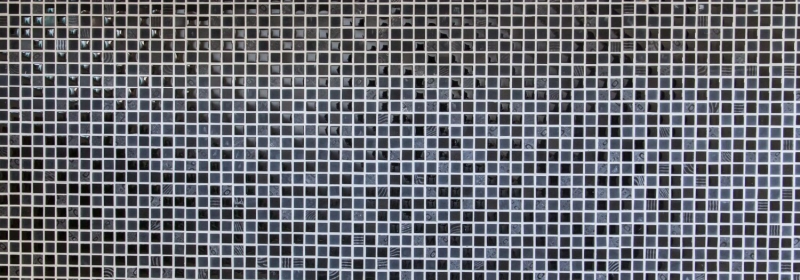 Piastrella di mosaico per cucina Traslucido grigio scuro nero Mosaico di vetro Pietra di cristallo Rilievo grigio scuro nero MOS83-HQ19_f