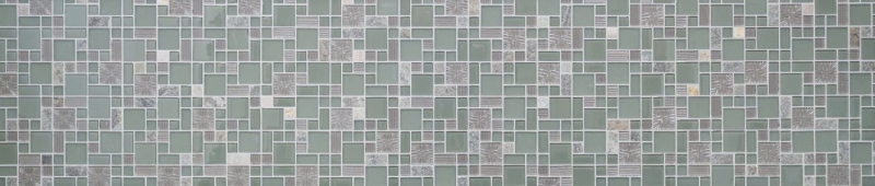 Piastrella di mosaico per cucina grigio traslucido combinazione di vetro mosaico Crystal stone chiaro grigio opaco MOS88-MC669_f