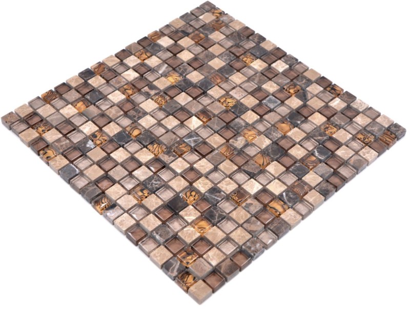 Mosaic tile Translucent beige brown Glass mosaic Crystal stone beige brown MOS92-1303_f