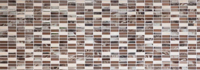 Mosaic tile backing translucent brown silver rectangle glass mosaic Crystal stone brown MOS87-SM78_f