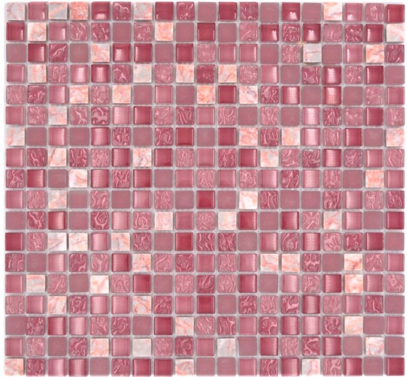 Mosaikfliese Transluzent rosa Glasmosaik Crystal Stein rosa BAD WC Küche WAND MOS92-1002_f
