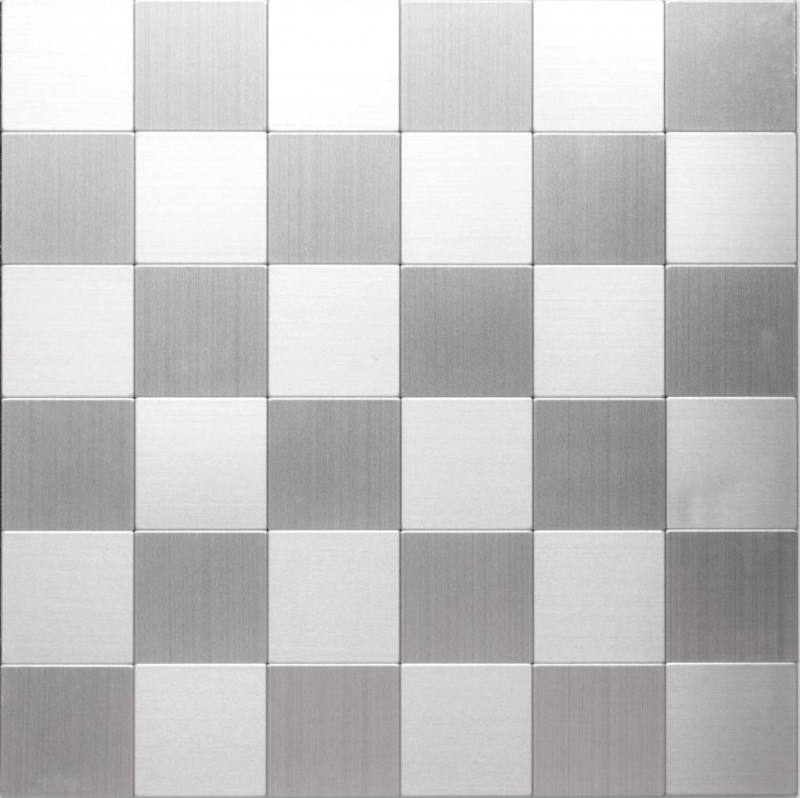 Mosaic tiles kitchen splashback self-adhesive aluminum silver metal MOS200-4MM99_f