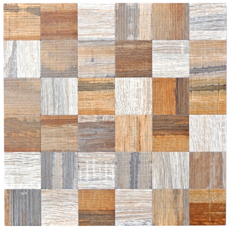 10 Mosaikmatten selbstklebendes Alu Mosaik Holzoptik beige Struktur 200-57WGS_f 