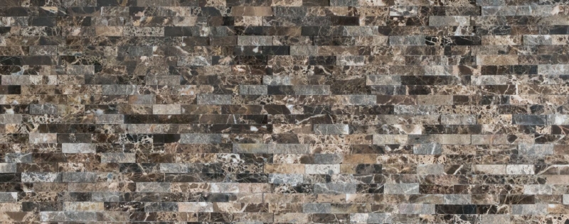 Mosaic tiles kitchen splashback self-adhesive marble natural stone dark brown natural stone emperador dark MOS200-0113_f